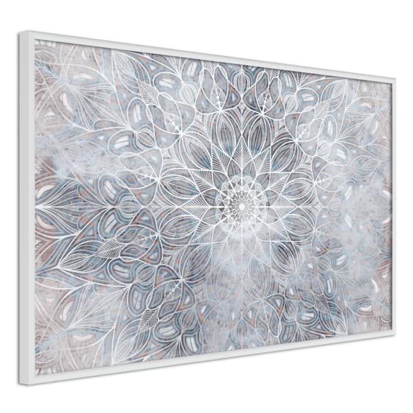 Inramad Poster / Tavla - Winter Mandala