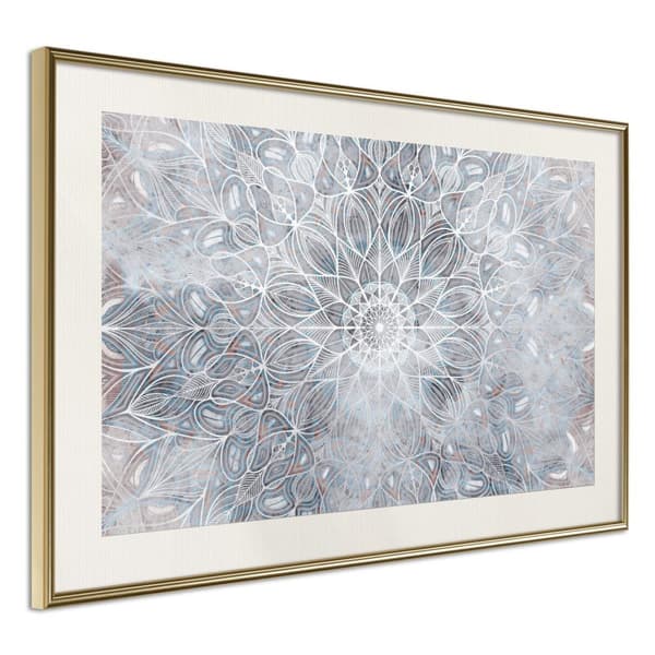 Inramad Poster / Tavla - Winter Mandala