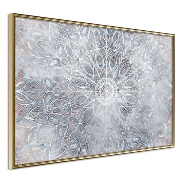 Inramad Poster / Tavla - Winter Mandala