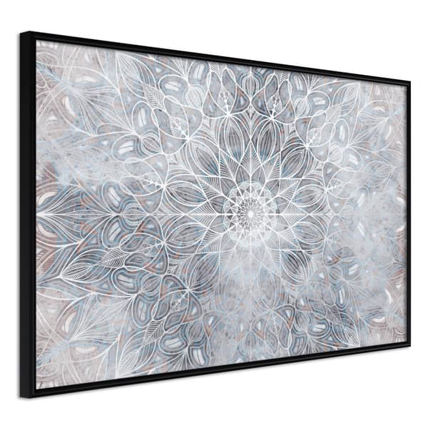 Inramad Poster / Tavla - Winter Mandala