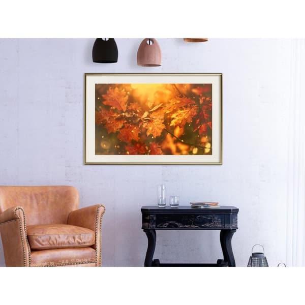Inramad Poster / Tavla - Golden Autumn