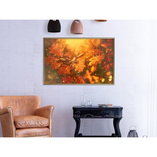 Inramad Poster / Tavla - Golden Autumn