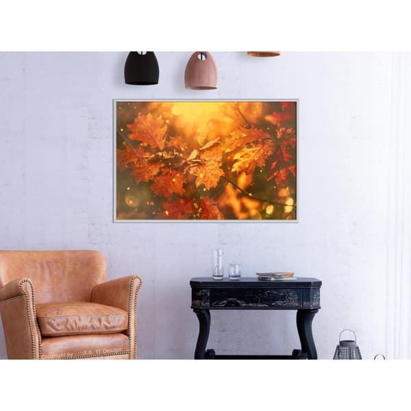 Inramad Poster / Tavla - Golden Autumn