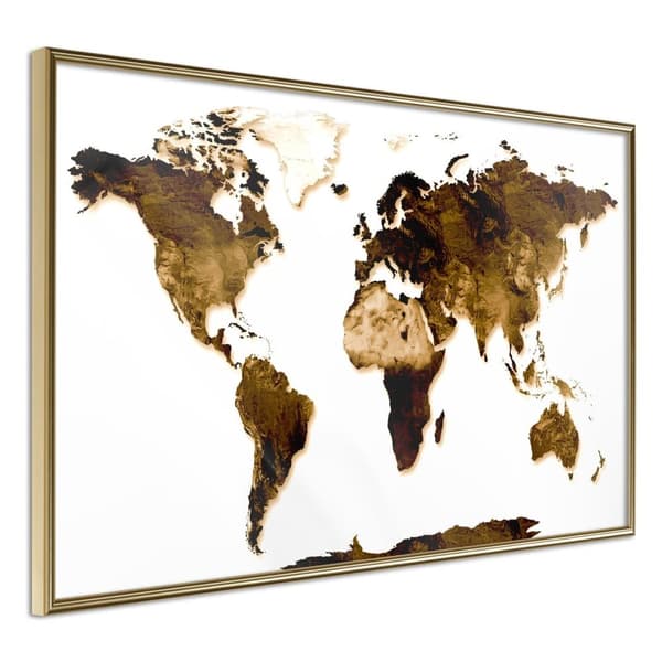 Inramad Poster / Tavla - Our World Guldram 90x60