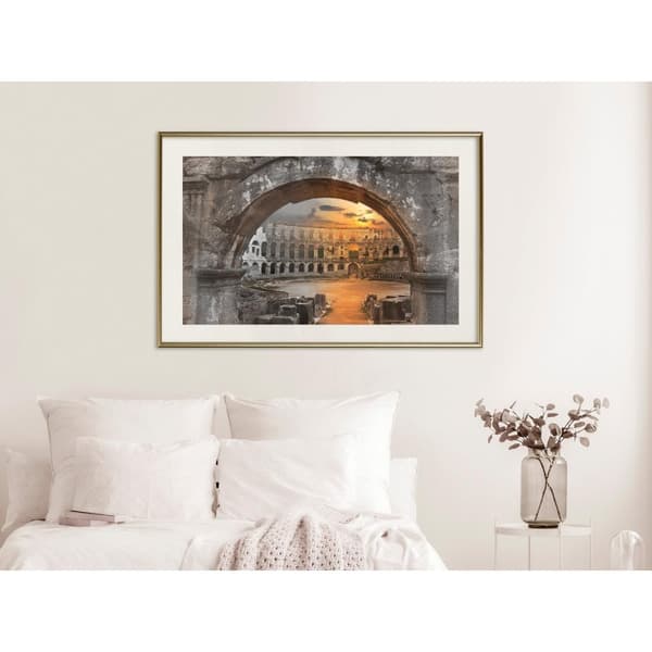 Inramad Poster / Tavla - Sunset in the Ancient City