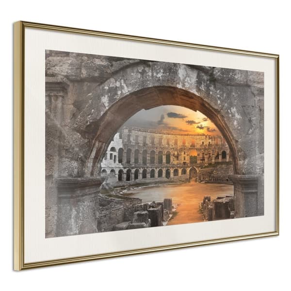 Inramad Poster / Tavla - Sunset in the Ancient City
