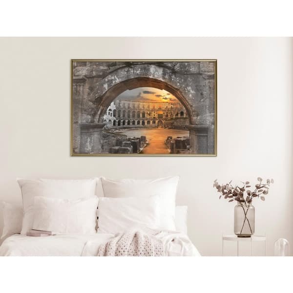 Inramad Poster / Tavla - Sunset in the Ancient City
