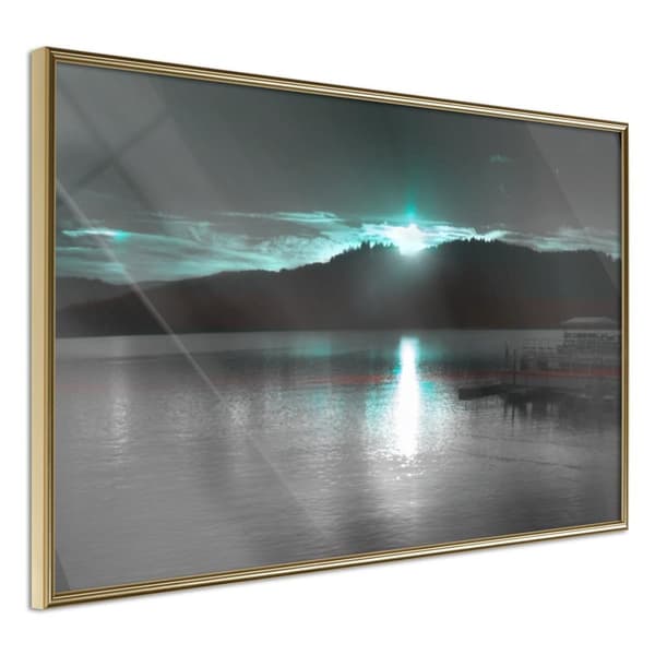 Inramad Poster / Tavla - Aurora at the Horizon