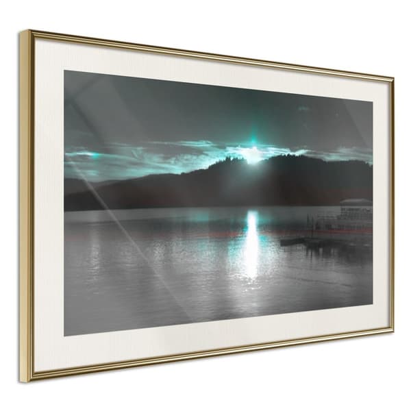 Inramad Poster / Tavla - Aurora at the Horizon