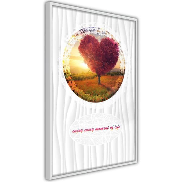 Inramad Poster / Tavla - Heart Tree II