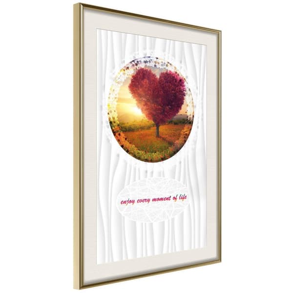 Inramad Poster / Tavla - Heart Tree II