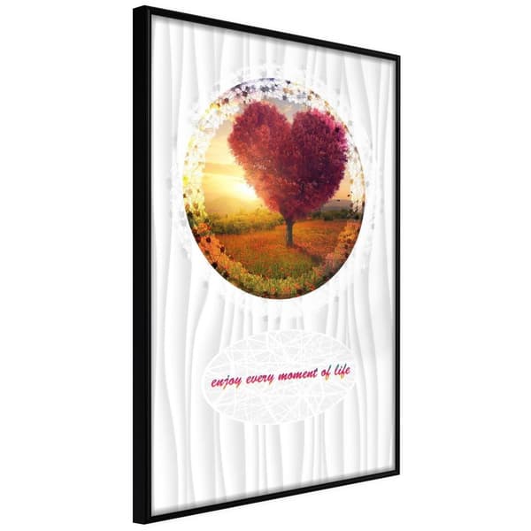 Inramad Poster / Tavla - Heart Tree II