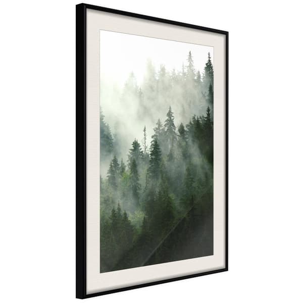 Inramad Poster / Tavla - Steaming Forest