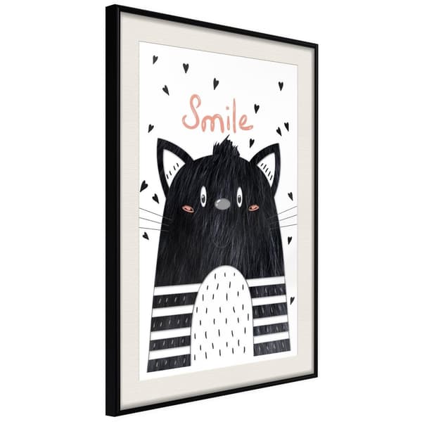 Inramad Poster / Tavla - Cheerful Kitten