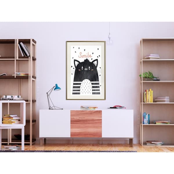 Inramad Poster / Tavla - Cheerful Kitten
