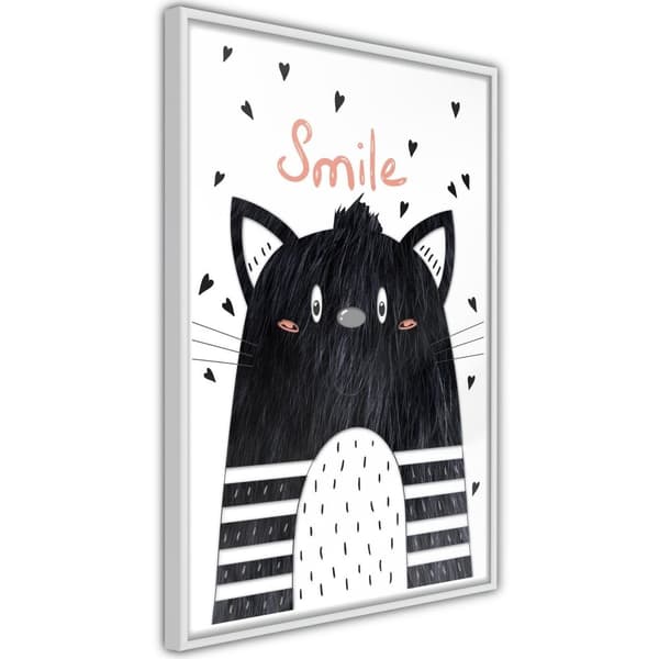 Inramad Poster / Tavla - Cheerful Kitten