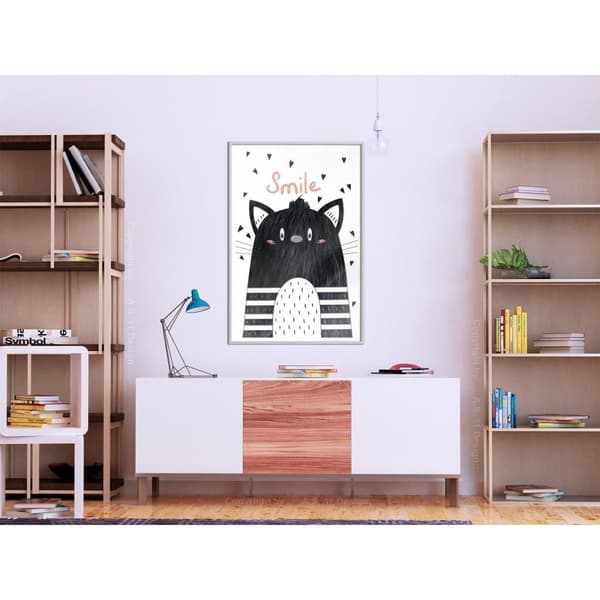 Inramad Poster / Tavla - Cheerful Kitten
