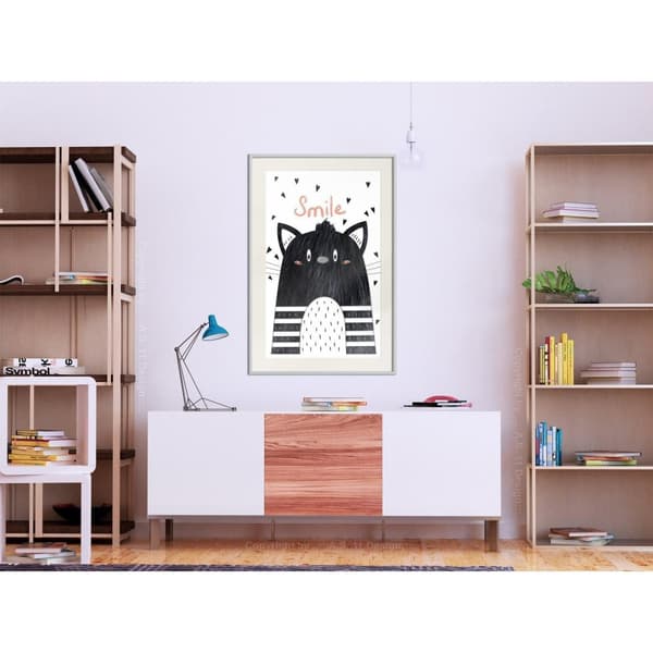 Inramad Poster / Tavla - Cheerful Kitten