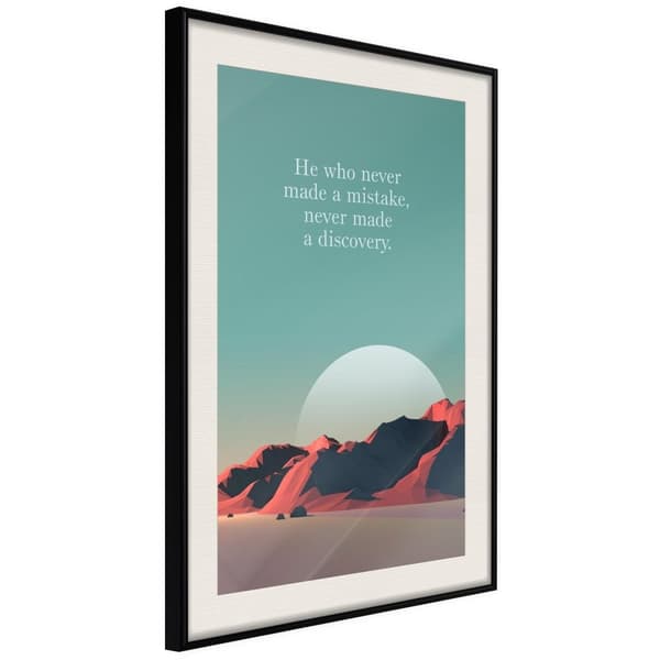 Inramad Poster / Tavla - Discovery Svart ram med passepartout 30x45