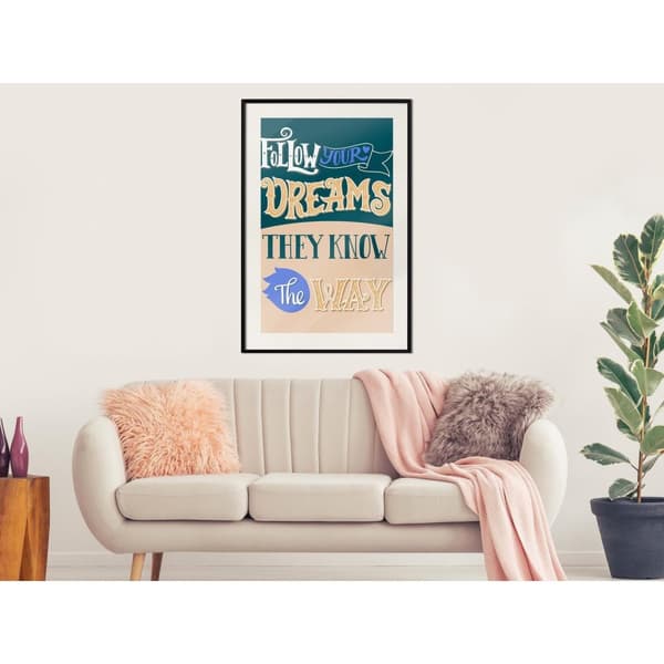 Inramad Poster / Tavla - Dreams Know the Way