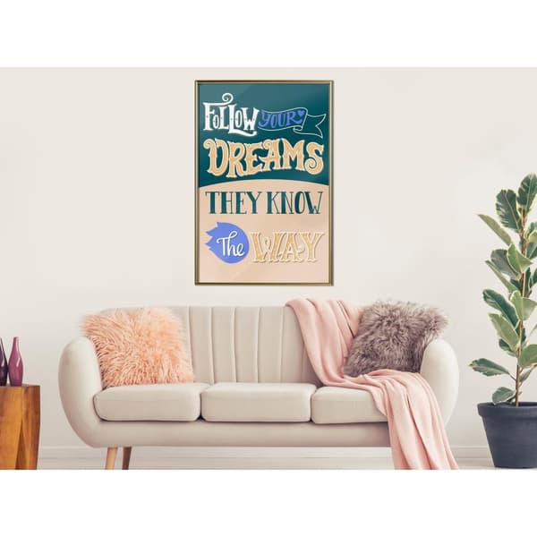 Inramad Poster / Tavla - Dreams Know the Way