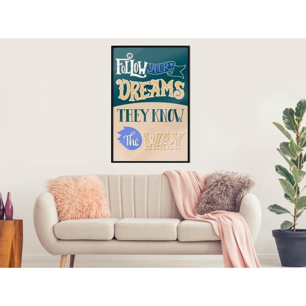Inramad Poster / Tavla - Dreams Know the Way
