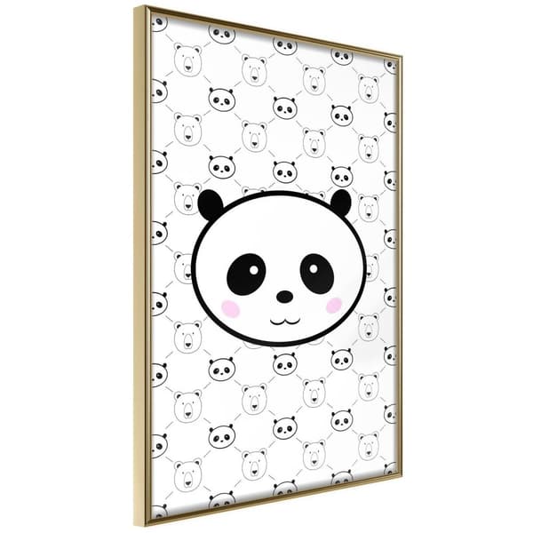 Inramad Poster / Tavla - Panda and Friends