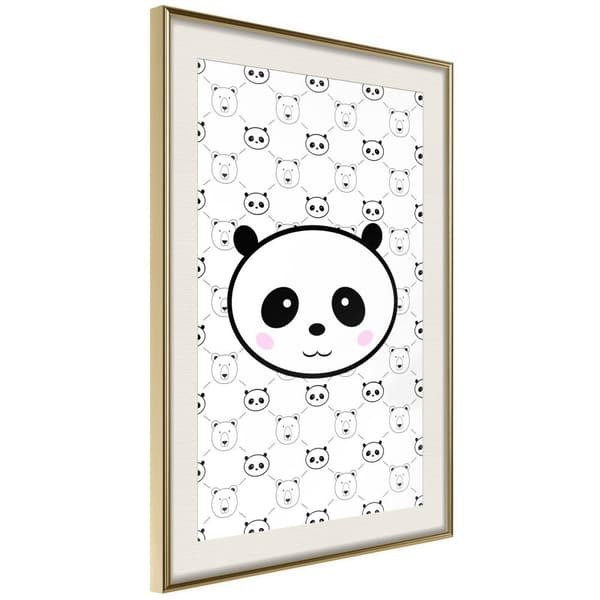 Inramad Poster / Tavla - Panda and Friends
