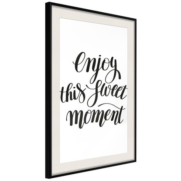 Inramad Poster / Tavla - Moment Svart ram med passepartout 20x30