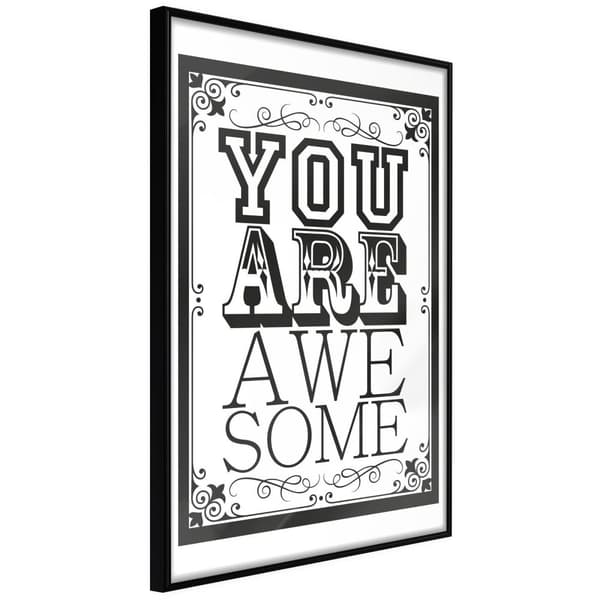 Inramad Poster / Tavla - You Are Awesome