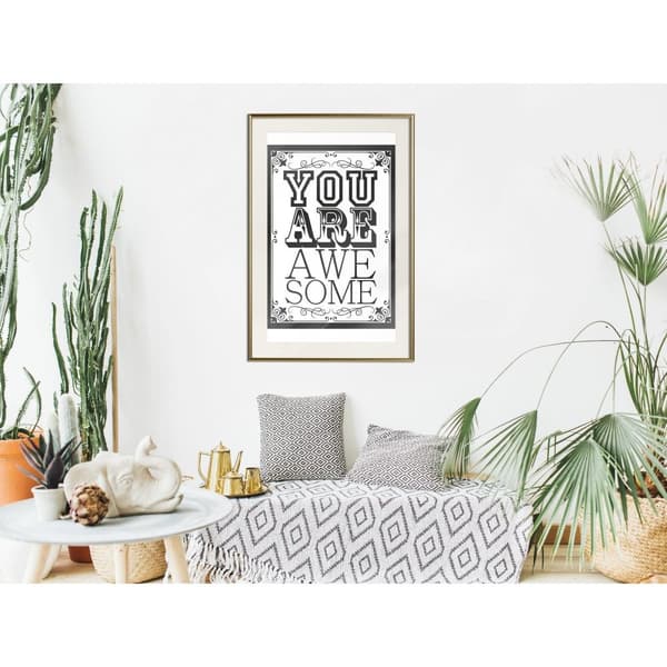 Inramad Poster / Tavla - You Are Awesome