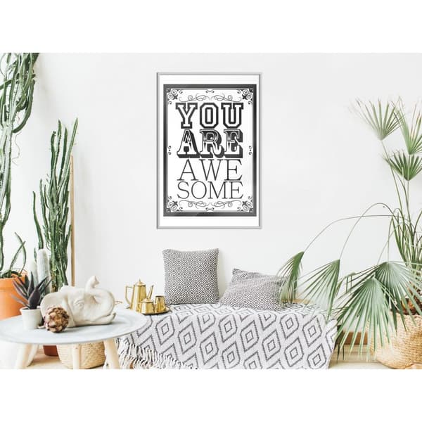 Inramad Poster / Tavla - You Are Awesome