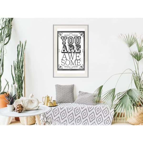 Inramad Poster / Tavla - You Are Awesome