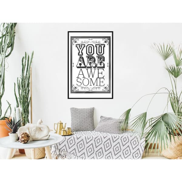 Inramad Poster / Tavla - You Are Awesome