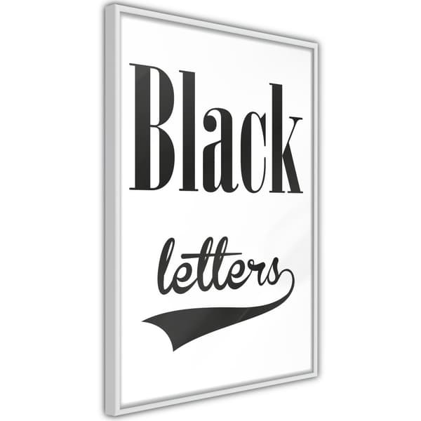 Inramad Poster / Tavla - Black Lettering