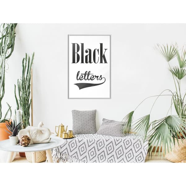 Inramad Poster / Tavla - Black Lettering