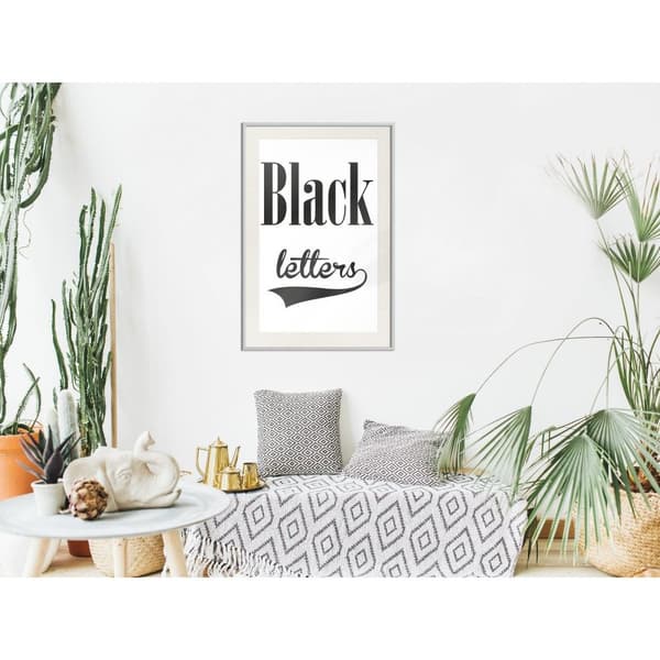 Inramad Poster / Tavla - Black Lettering