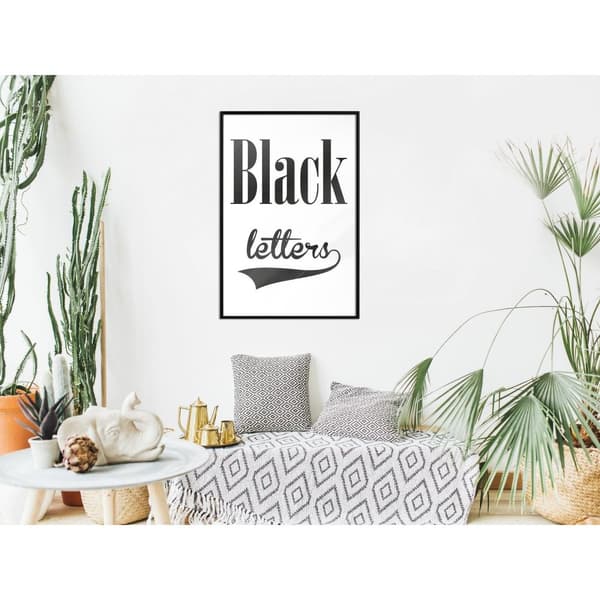 Inramad Poster / Tavla - Black Lettering