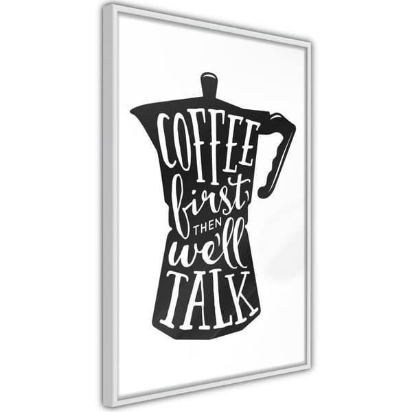 Inramad Poster / Tavla - Coffee First