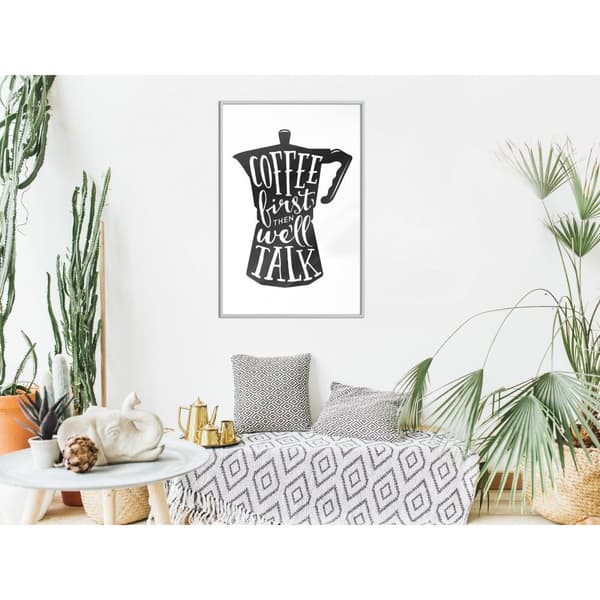 Inramad Poster / Tavla - Coffee First
