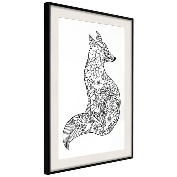 Inramad Poster / Tavla - Openwork Fox