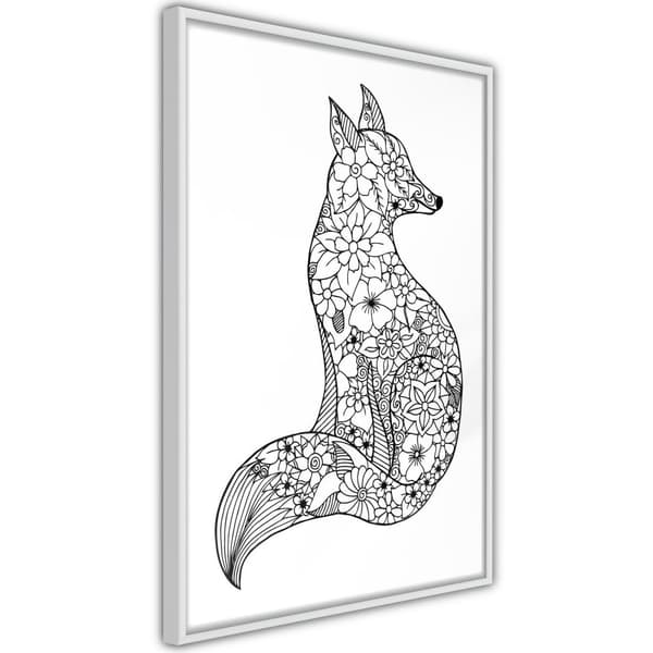 Inramad Poster / Tavla - Openwork Fox