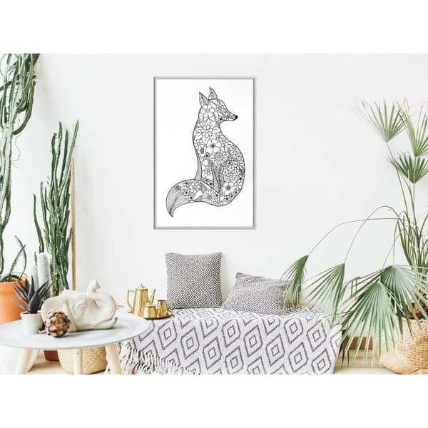 Inramad Poster / Tavla - Openwork Fox