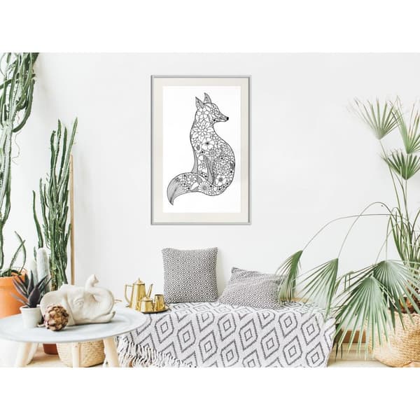Inramad Poster / Tavla - Openwork Fox