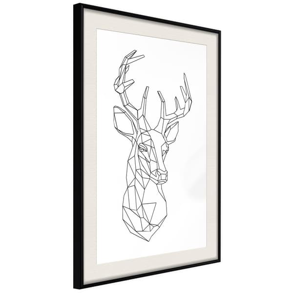 Inramad Poster / Tavla - Minimalist Deer
