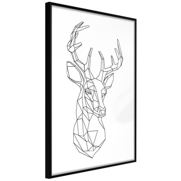 Inramad Poster / Tavla - Minimalist Deer