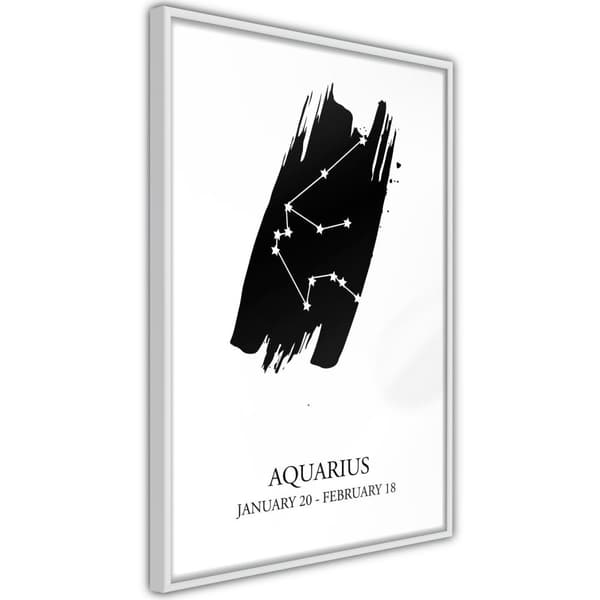 Inramad Poster / Tavla - Zodiac: Aquarius I