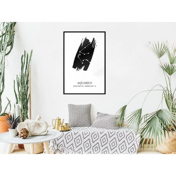 Inramad Poster / Tavla - Zodiac: Aquarius I