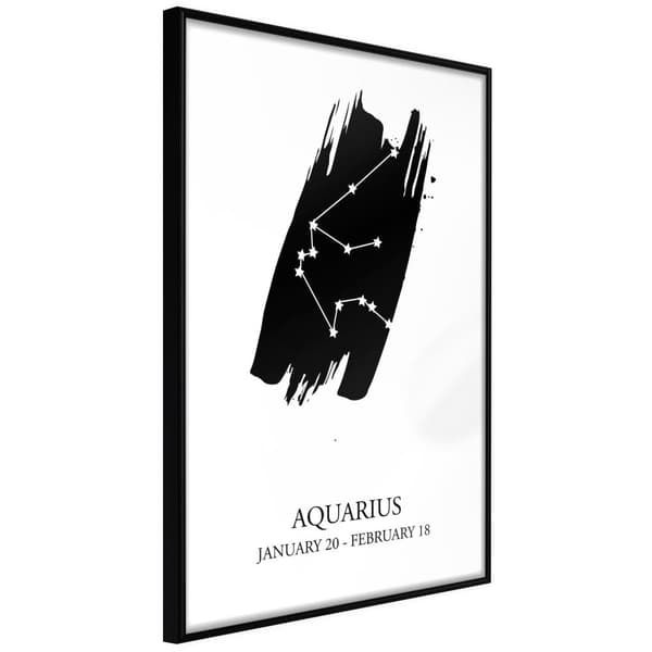 Inramad Poster / Tavla - Zodiac: Aquarius I