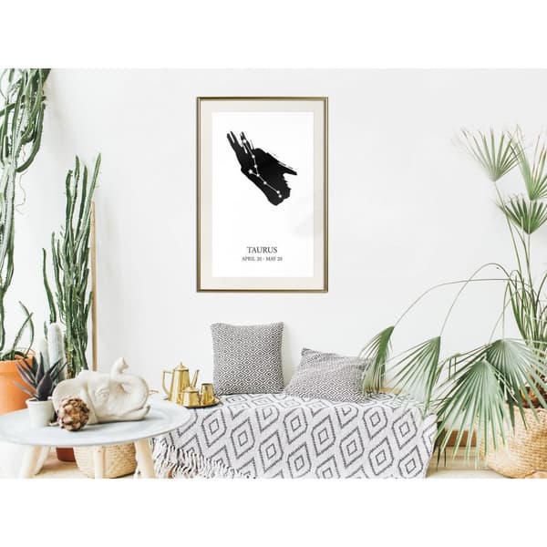 Inramad Poster / Tavla - Zodiac: Taurus I